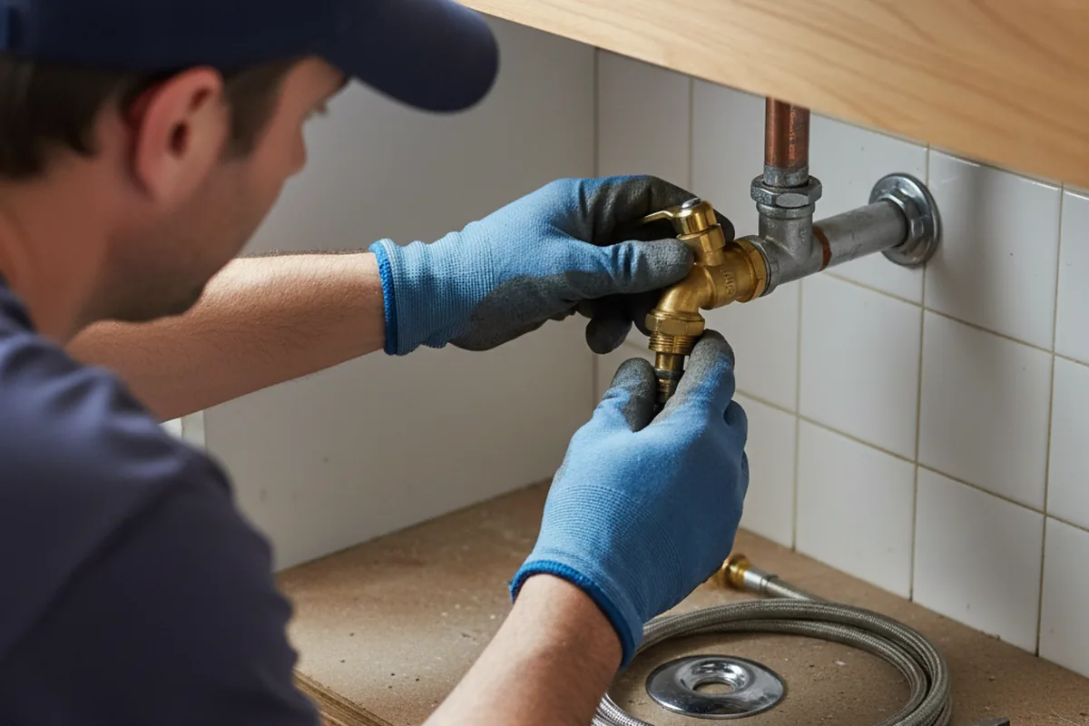 Shutoff valve and fitting work during Emergency Plumbing in Gilmer